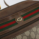 GUCCI GG Supreme Web Sherry Line Bag PVC Beige Red 56 02 087 Auth 151921-17