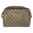 GUCCI GG Supreme Web Sherry Line Bag PVC Beige Red 56 02 087 Auth 151921-2