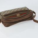 GUCCI GG Supreme Web Sherry Line Bag PVC Beige Red 56 02 087 Auth 151921-6