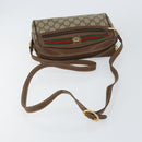 GUCCI GG Supreme Web Sherry Line Bag PVC Beige Red 56 02 087 Auth 151921-7