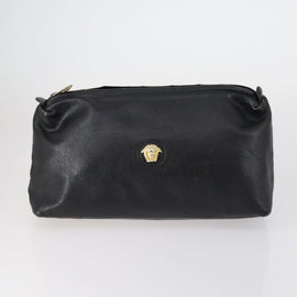 Gianni Versace Saint Laurent Bag PVC Leather 2 Set Black Beige Auth 151922 - 0