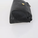 Gianni Versace Saint Laurent Bag PVC Leather 2 Set Black Beige Auth 151922-4