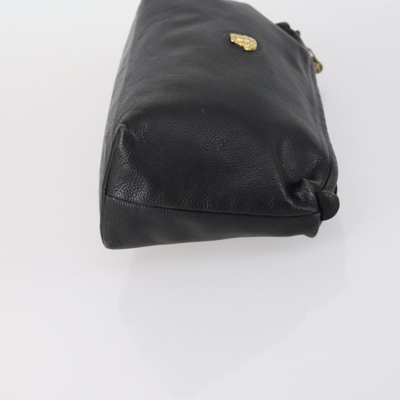 Gianni Versace Saint Laurent Bag PVC Leather 2 Set Black Beige Auth 151922