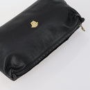 Gianni Versace Saint Laurent Bag PVC Leather 2 Set Black Beige Auth 151922-5