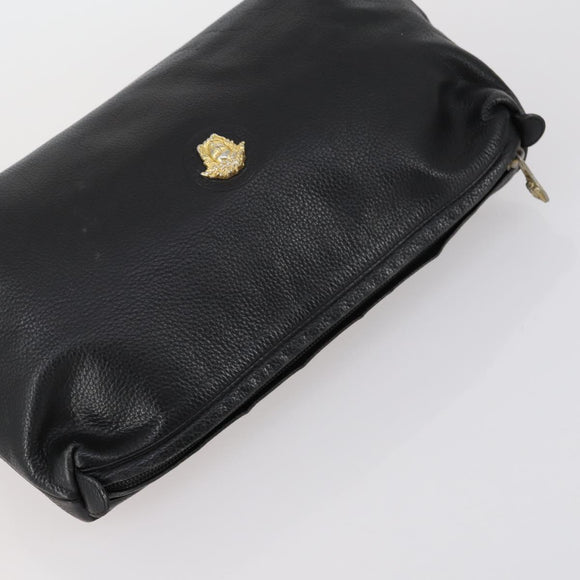 Gianni Versace Saint Laurent Bag PVC Leather 2 Set Black Beige Auth 151922