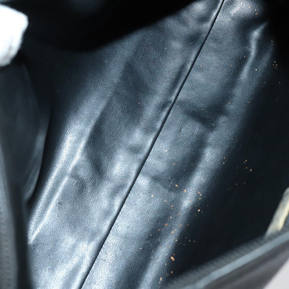 Gianni Versace Saint Laurent Bag PVC Leather 2 Set Black Beige Auth 151922