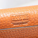 LOEWE Anagram Business Bag Leather Brown Gold Auth 151923-19
