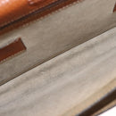 LOEWE Anagram Business Bag Leather Brown Gold Auth 151923-11