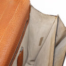 LOEWE Anagram Business Bag Leather Brown Gold Auth 151923-20