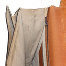 LOEWE Anagram Business Bag Leather Brown Gold Auth 151923-21