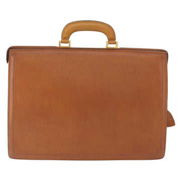 LOEWE Anagram Business Bag Leather Brown Gold Auth 151923 - 0