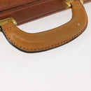 LOEWE Anagram Business Bag Leather Brown Gold Auth 151923-7