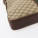 GUCCI GG Supreme Web Sherry Line Shoulder Bag PVC Beige Gold Auth 151924-14