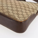 GUCCI GG Supreme Web Sherry Line Shoulder Bag PVC Beige Gold Auth 151924-15