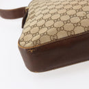 GUCCI GG Supreme Web Sherry Line Shoulder Bag PVC Beige Gold Auth 151924-16