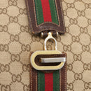 GUCCI GG Supreme Web Sherry Line Shoulder Bag PVC Beige Gold Auth 151924-10