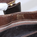 GUCCI GG Supreme Web Sherry Line Shoulder Bag PVC Beige Gold Auth 151924-11