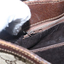 GUCCI GG Supreme Web Sherry Line Shoulder Bag PVC Beige Gold Auth 151924-17