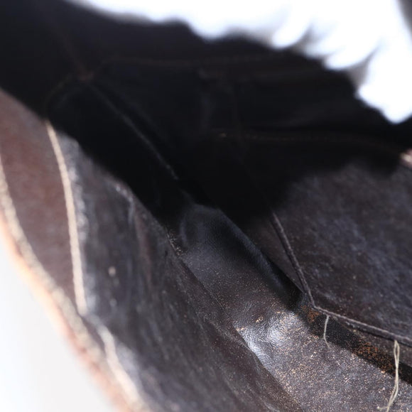 GUCCI GG Supreme Web Sherry Line Shoulder Bag PVC Beige Gold Auth 151924