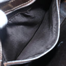 GUCCI GG Supreme Web Sherry Line Shoulder Bag PVC Beige Gold Auth 151924-21