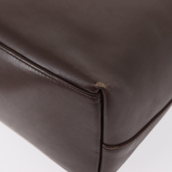 GUCCI Bamboo Shoulder Bag Leather Brown Gold 001 2058 1881 Auth 151925