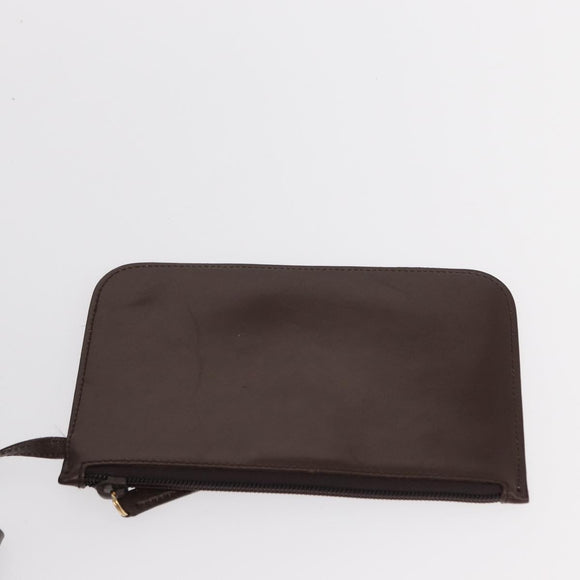 GUCCI Bamboo Shoulder Bag Leather Brown Gold 001 2058 1881 Auth 151925