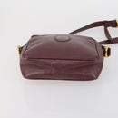 CARTIER Shoulder Bag Leather 3 Set Bordeaux Auth 151931-14