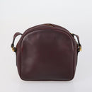 CARTIER Shoulder Bag Leather 3 Set Bordeaux Auth 151931-17