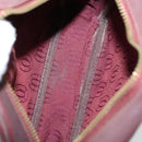 CARTIER Shoulder Bag Leather 3 Set Bordeaux Auth 151931-22