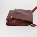 CARTIER Shoulder Bag Leather 3 Set Bordeaux Auth 151931-4
