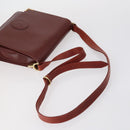 CARTIER Shoulder Bag Leather 3 Set Bordeaux Auth 151931-5