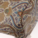 ETRO Tote Bag PVC Leather Brown Gold Auth 151932-12