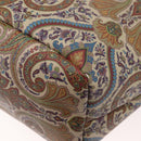 ETRO Tote Bag PVC Leather Brown Gold Auth 151932-13