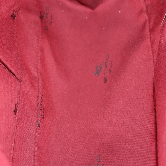 ETRO Tote Bag PVC Leather Brown Gold Auth 151932