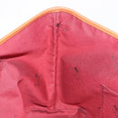 ETRO Tote Bag PVC Leather Brown Gold Auth 151932-17