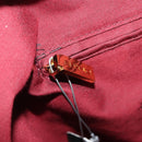 ETRO Tote Bag PVC Leather Brown Gold Auth 151932-18