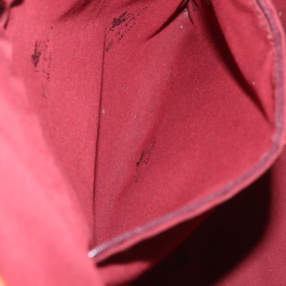 ETRO Tote Bag PVC Leather Brown Gold Auth 151932