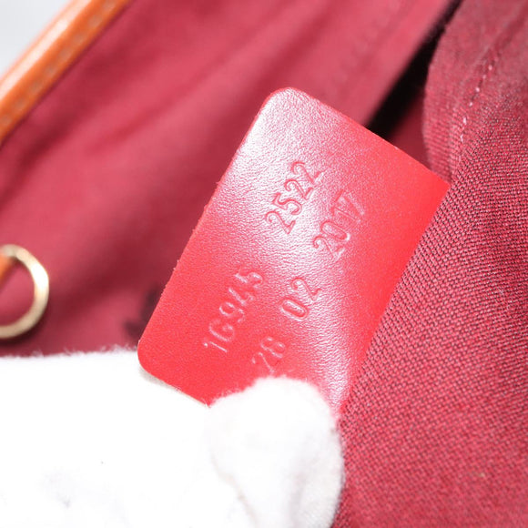 ETRO Tote Bag PVC Leather Brown Gold Auth 151932