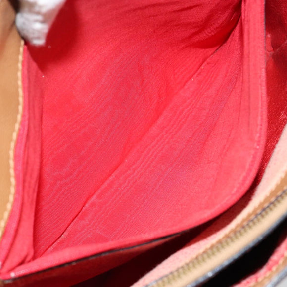 CELINE Hand Bag Leather Brown Auth 151933