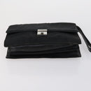 GUCCI GG Supreme Clutch Bag PVC 4 Set Black Beige Auth 151934-10