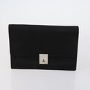 GUCCI GG Supreme Clutch Bag PVC 4 Set Black Beige Auth 151934-12