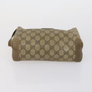 GUCCI GG Supreme Clutch Bag PVC 4 Set Black Beige Auth 151934-20