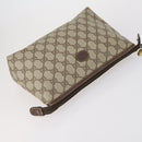 GUCCI GG Supreme Clutch Bag PVC 4 Set Black Beige Auth 151934-4