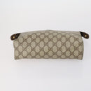 GUCCI GG Supreme Clutch Bag PVC 4 Set Black Beige Auth 151934-5