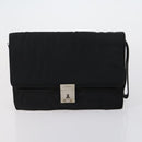 GUCCI GG Supreme Clutch Bag PVC 4 Set Black Beige Auth 151934-7