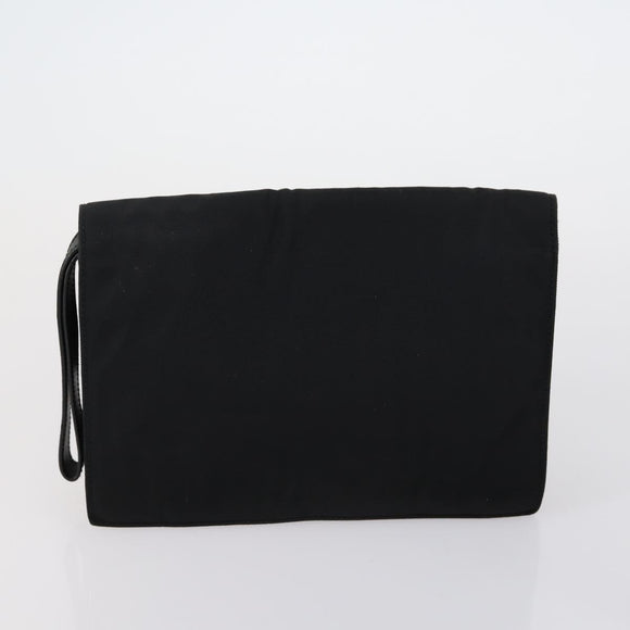 GUCCI GG Supreme Clutch Bag PVC 4 Set Black Beige Auth 151934