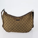 GUCCI GG Canvas Web Sherry Line Shoulder Bag PVC 4 Set Beige Red Auth 151936-14