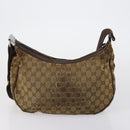 GUCCI GG Canvas Web Sherry Line Shoulder Bag PVC 4 Set Beige Red Auth 151936-15