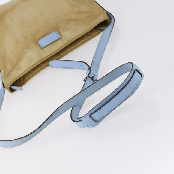 GUCCI GG Canvas Web Sherry Line Shoulder Bag PVC 4 Set Beige Red Auth 151936