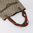 GUCCI GG Canvas Web Sherry Line Shoulder Bag PVC 4 Set Beige Red Auth 151936-4